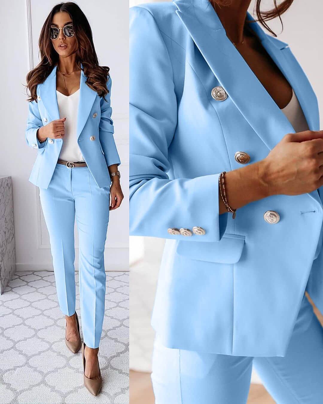 Eleganter Damen Hosenanzug mit Jacke und Hose