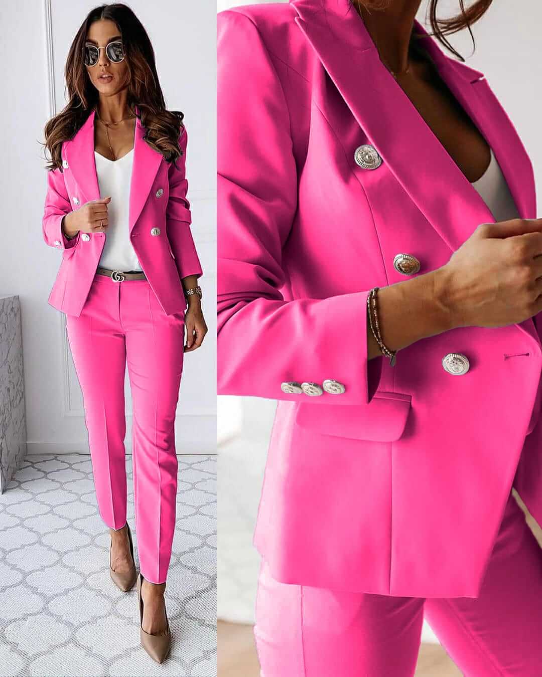 Eleganter Damen Hosenanzug mit Jacke und Hose - BerlinGlamour