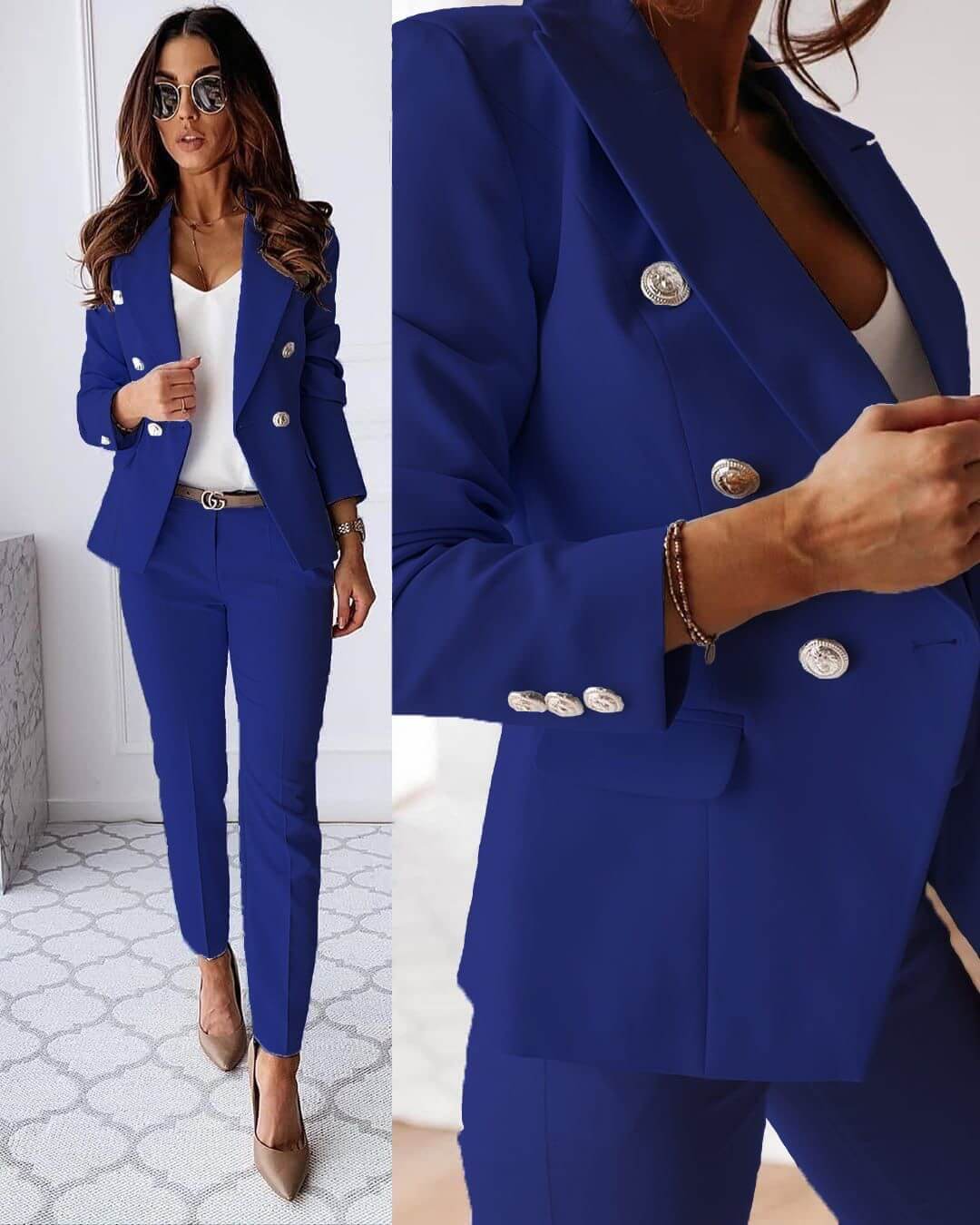 Eleganter Damen Hosenanzug mit Jacke und Hose