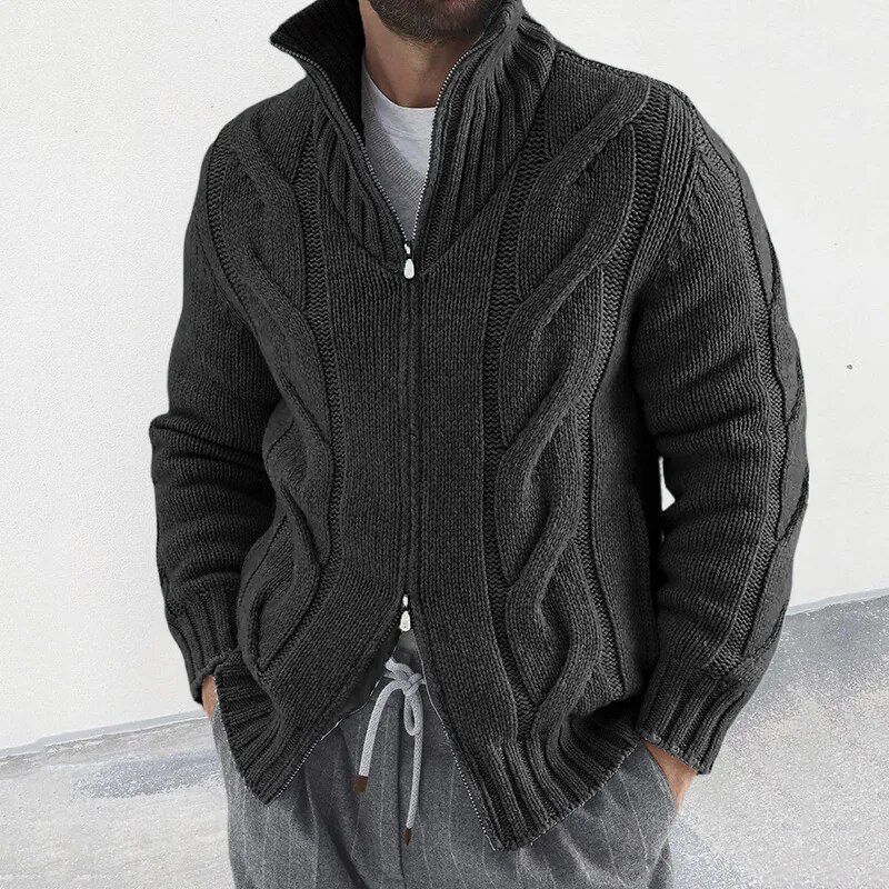 Herren Cardigan Warm Elegant Gestrickt Premium