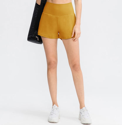 Yoga-Shorts 2-in-1 Multifunktionshose mit Taschen