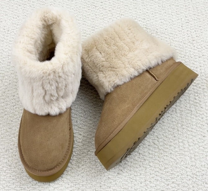 Damen Winterstiefeletten Warm gefüttert Lässig