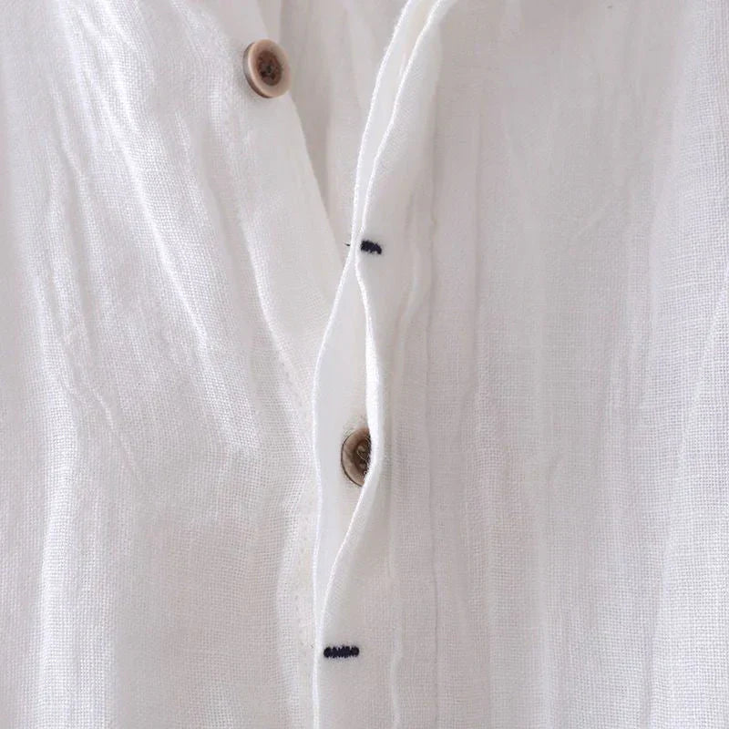 Herrenhemd Leinen Elegant Slim Fit Sommer