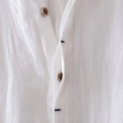 Herrenhemd Leinen Elegant Slim Fit Sommer