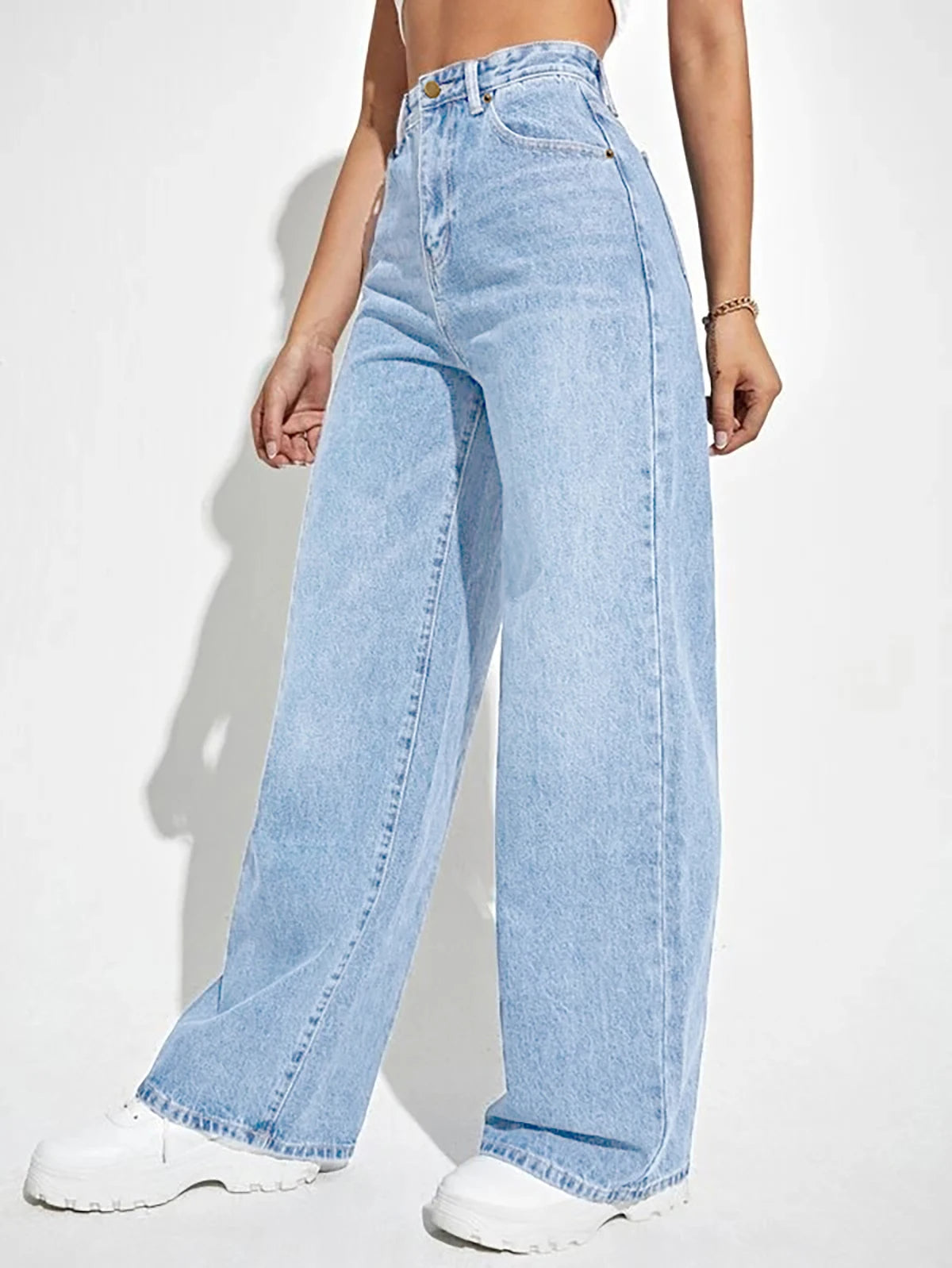 Wide-Leg-Jeans – Damenjeans mit hoher Taille und ausgestellten Beinen-Chaps Herrenmode