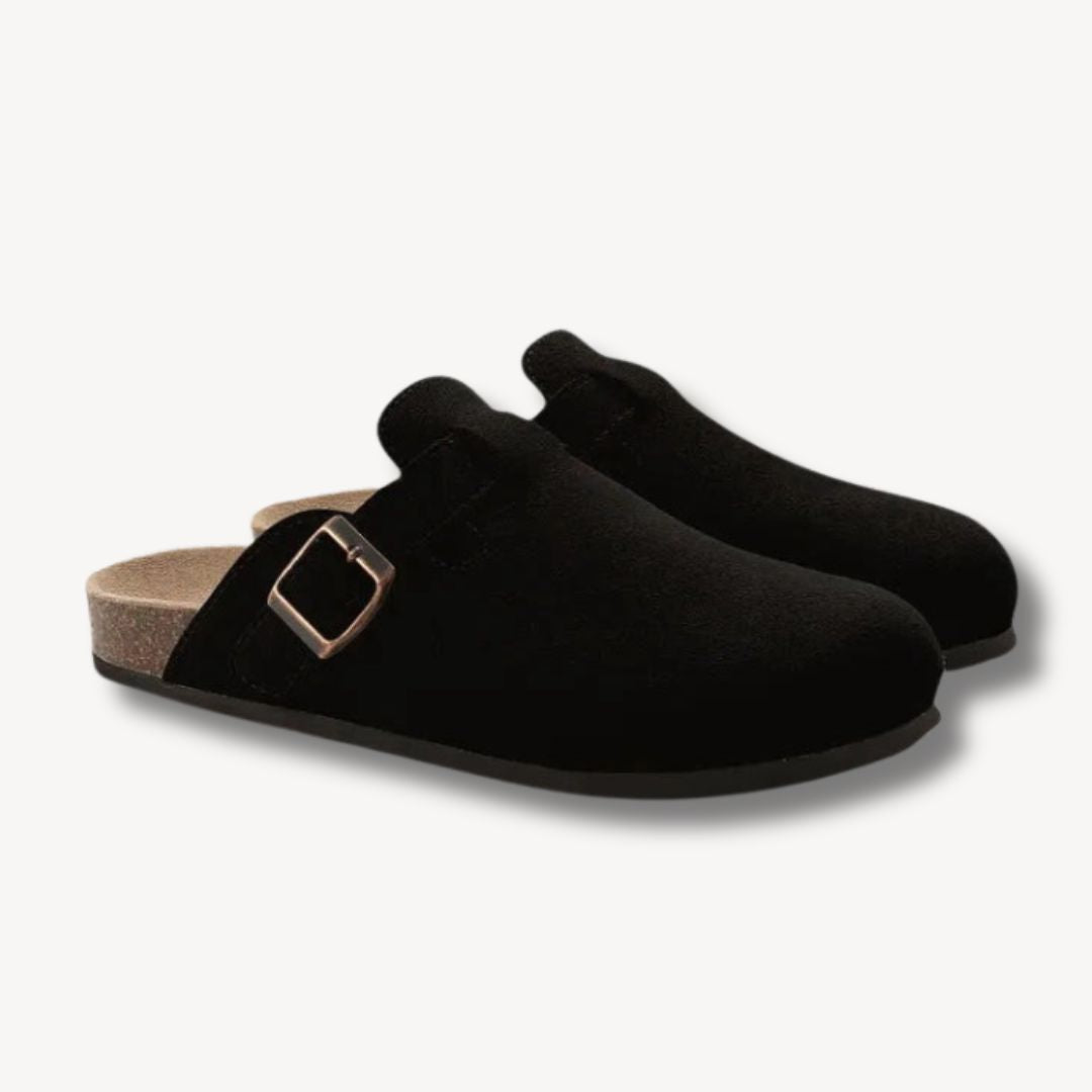 Wildleder-Clogs mit Schnalle, Unisex | Loravelle 2