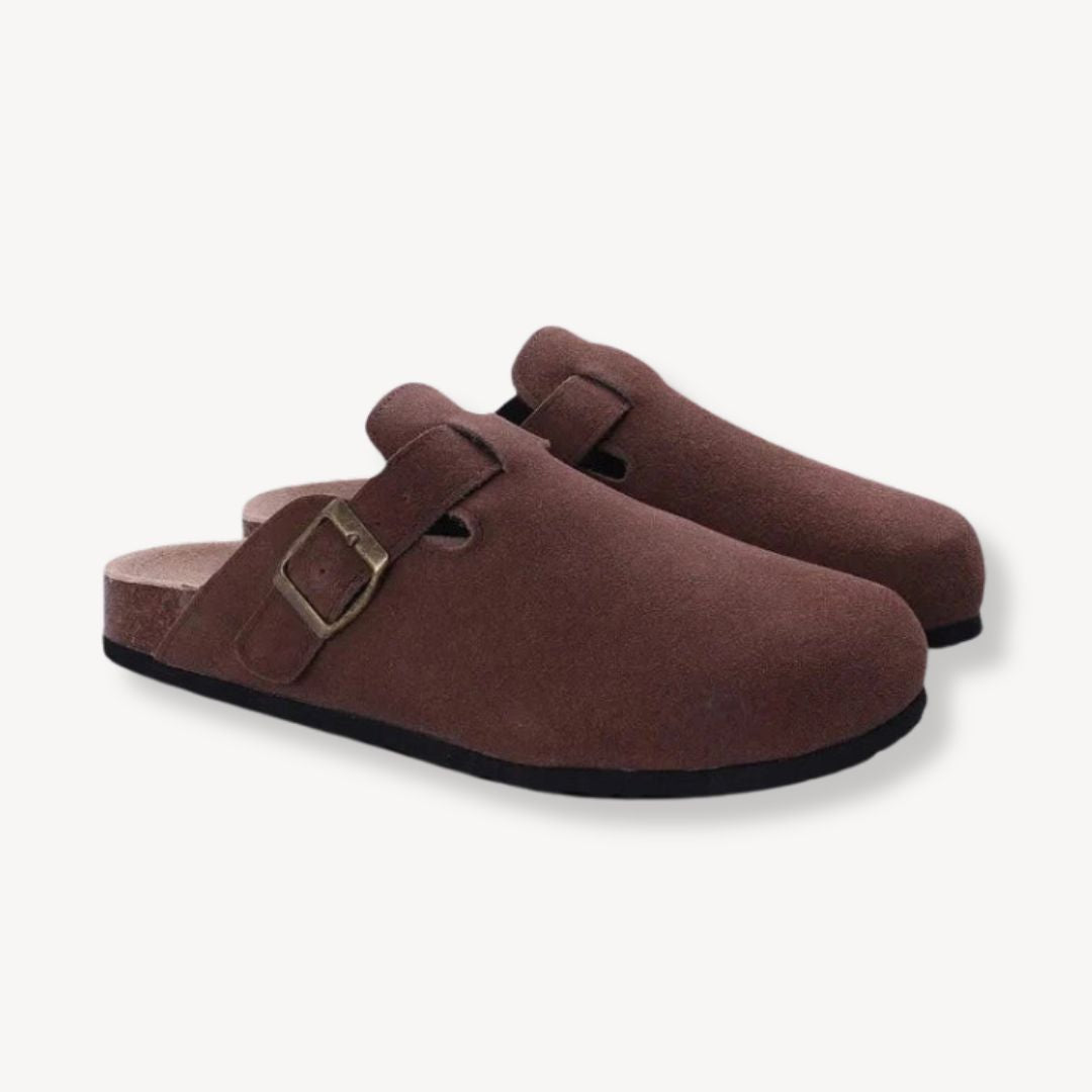 Wildleder-Clogs mit Schnalle, Unisex | Loravelle 3