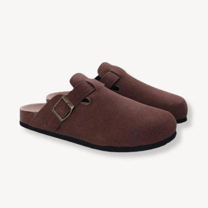 Wildleder-Clogs mit Schnalle, Unisex | Loravelle 3