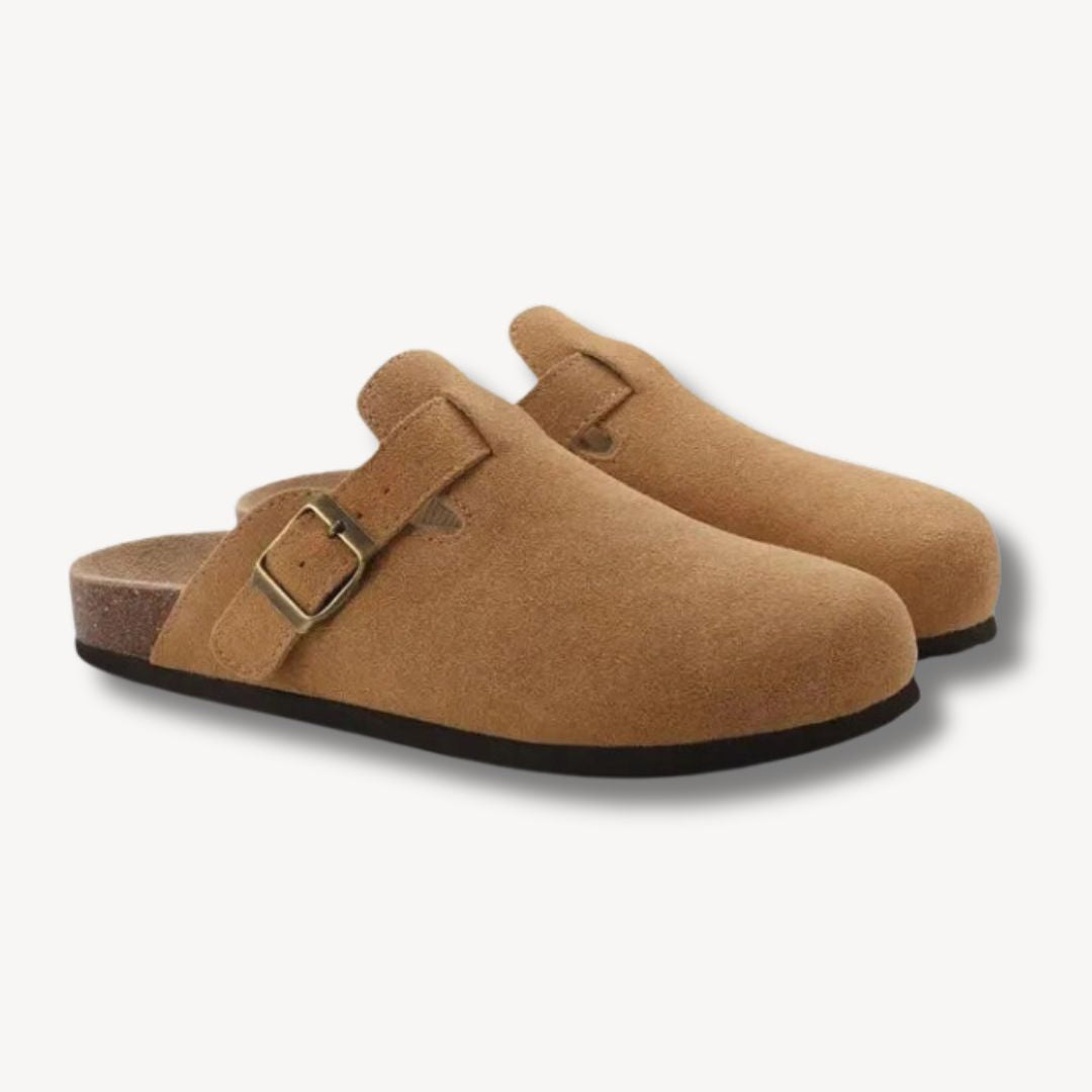 Wildleder-Clogs mit Schnalle, Unisex | Loravelle 4
