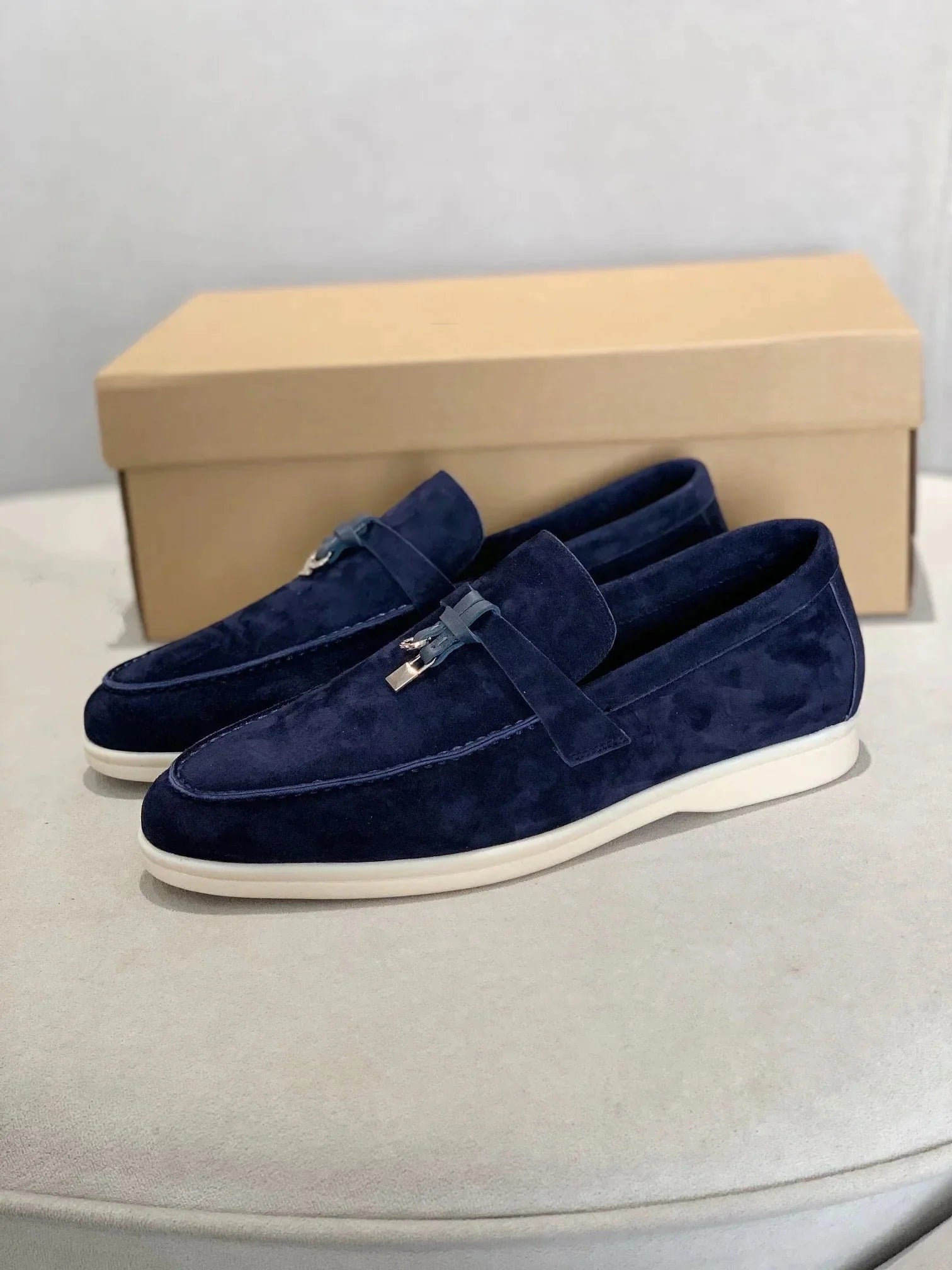 Herren Loafers Leder Schuhe Slip-On Schwarz Elegant - BerlinGlamour