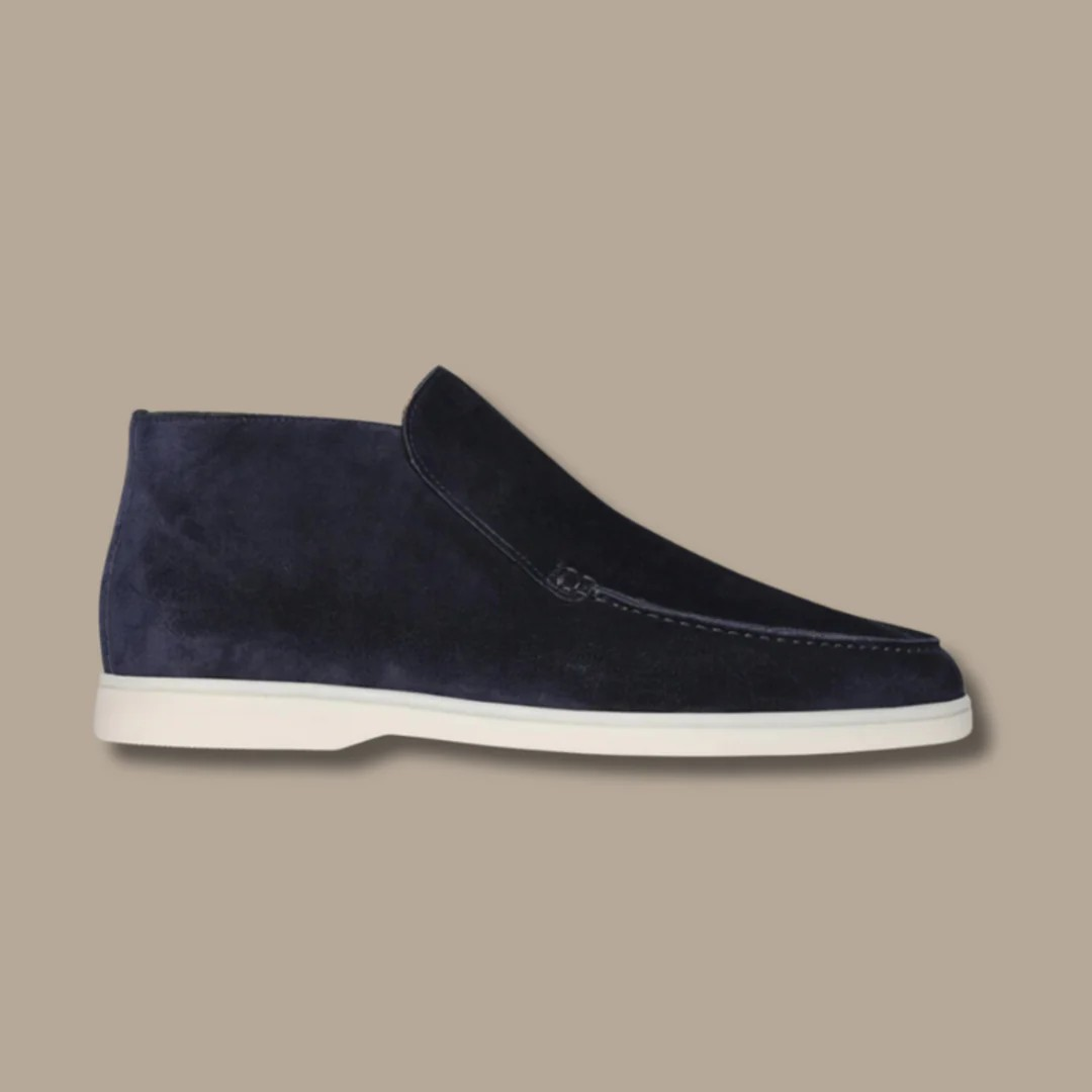Wildleder-Slipper – Bequem – Slipper – Herren-Slipper – Herrenschuhe-Dunkelblau-34-Chaps Herrenmode