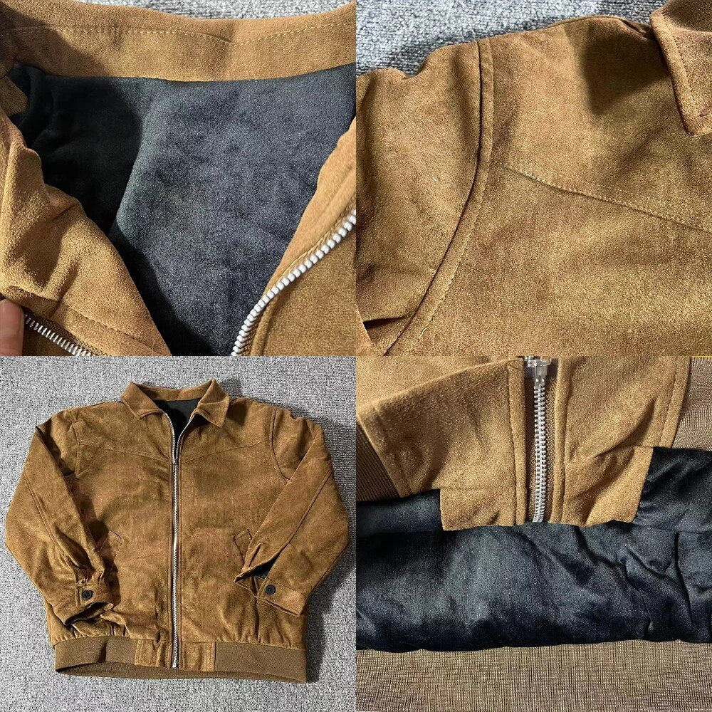 Wildlederjacke - Vintage - Zip-Up - Herbstjacke - Herrenjacke-Chaps Herrenmode
