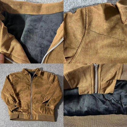 Wildlederjacke - Vintage - Zip-Up - Herbstjacke - Herrenjacke-Chaps Herrenmode
