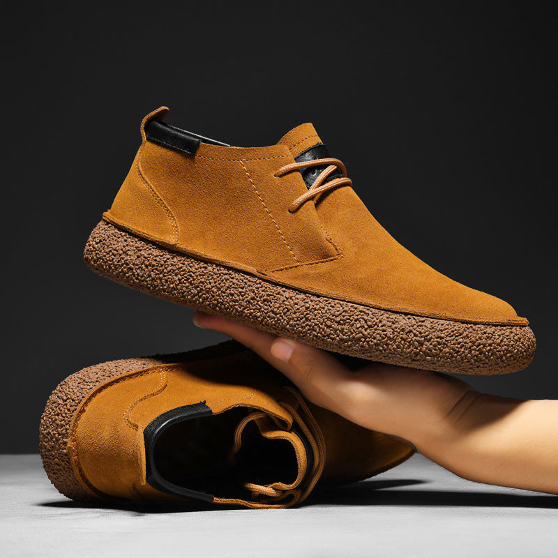 Herren Wildlederschuhe mit Schnürung und Profilsohle - BerlinGlamour