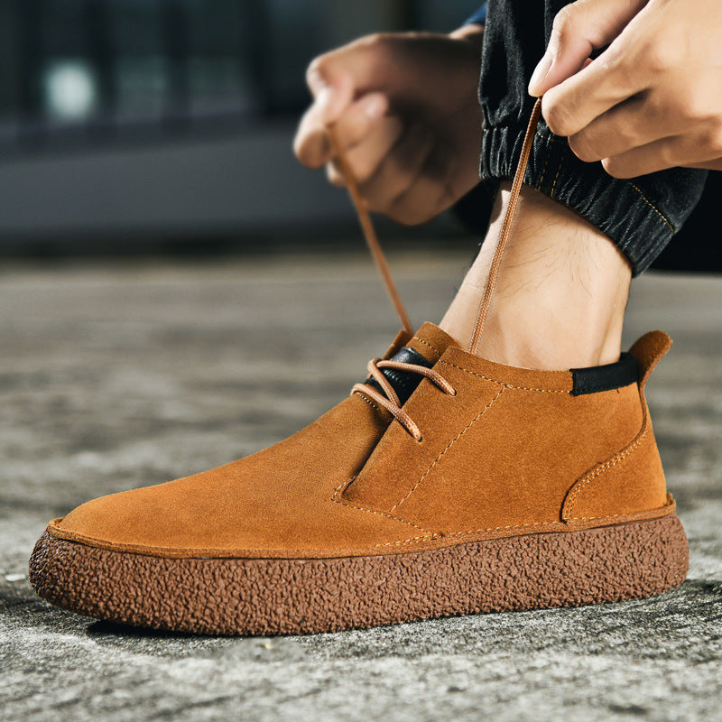 Wildlederschuhe – Strukturierte Sohle – Schnürschuhe – Desert Shoes – Herrenschuhe-Chaps Herrenmode