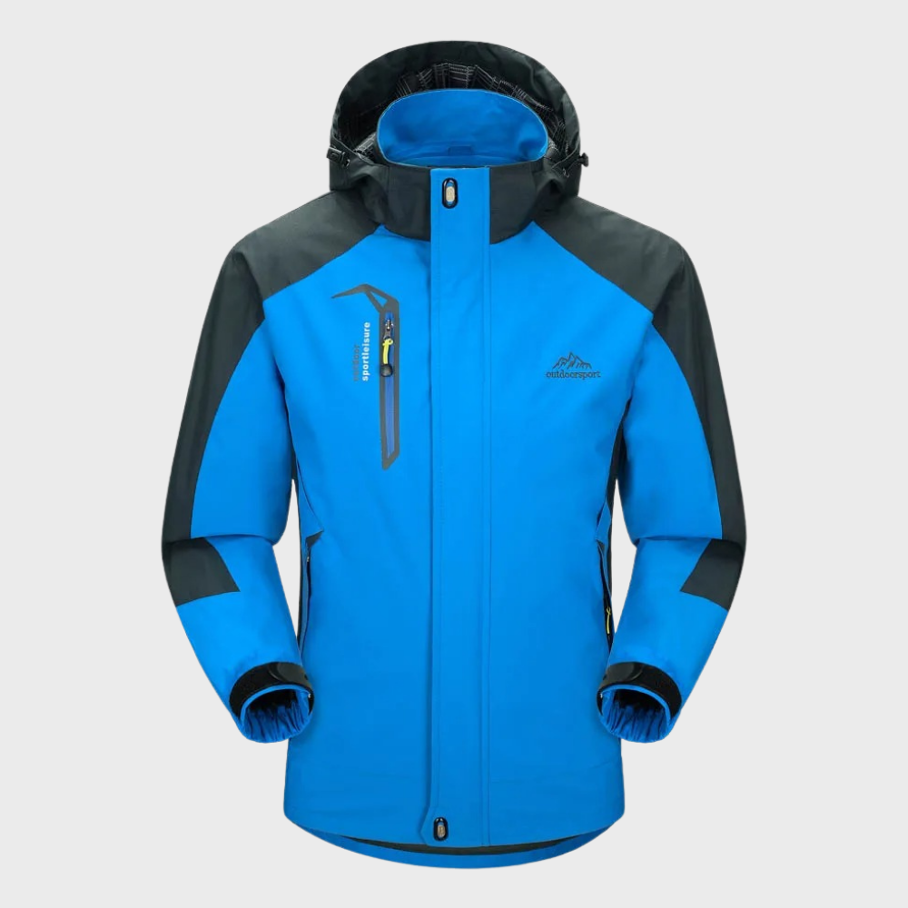 Wasserdichte Herren-Windbreaker-Jacke mit Kapuze Outdoor - BerlinGlamour