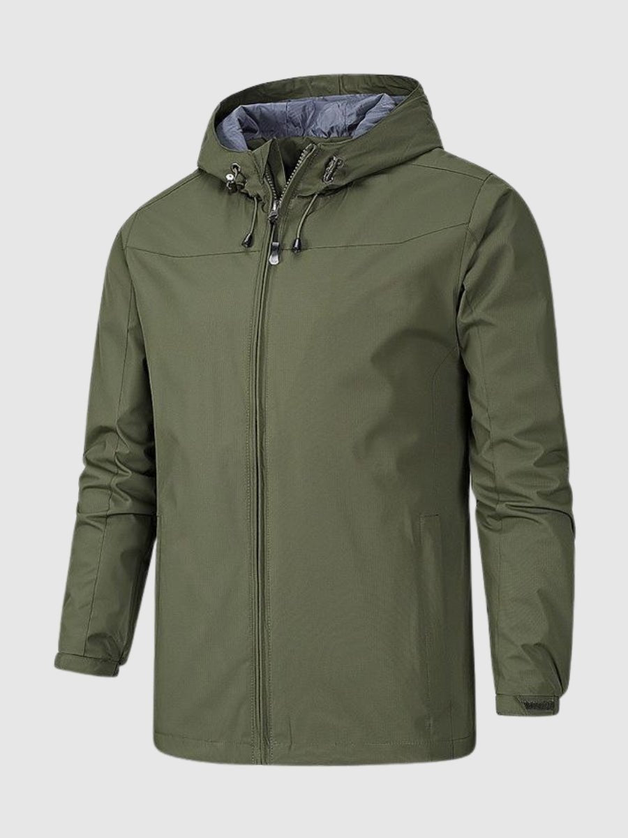 Wasserdichte Outdoorjacke für Männer mit Kapuze Windbreaker - BerlinGlamour