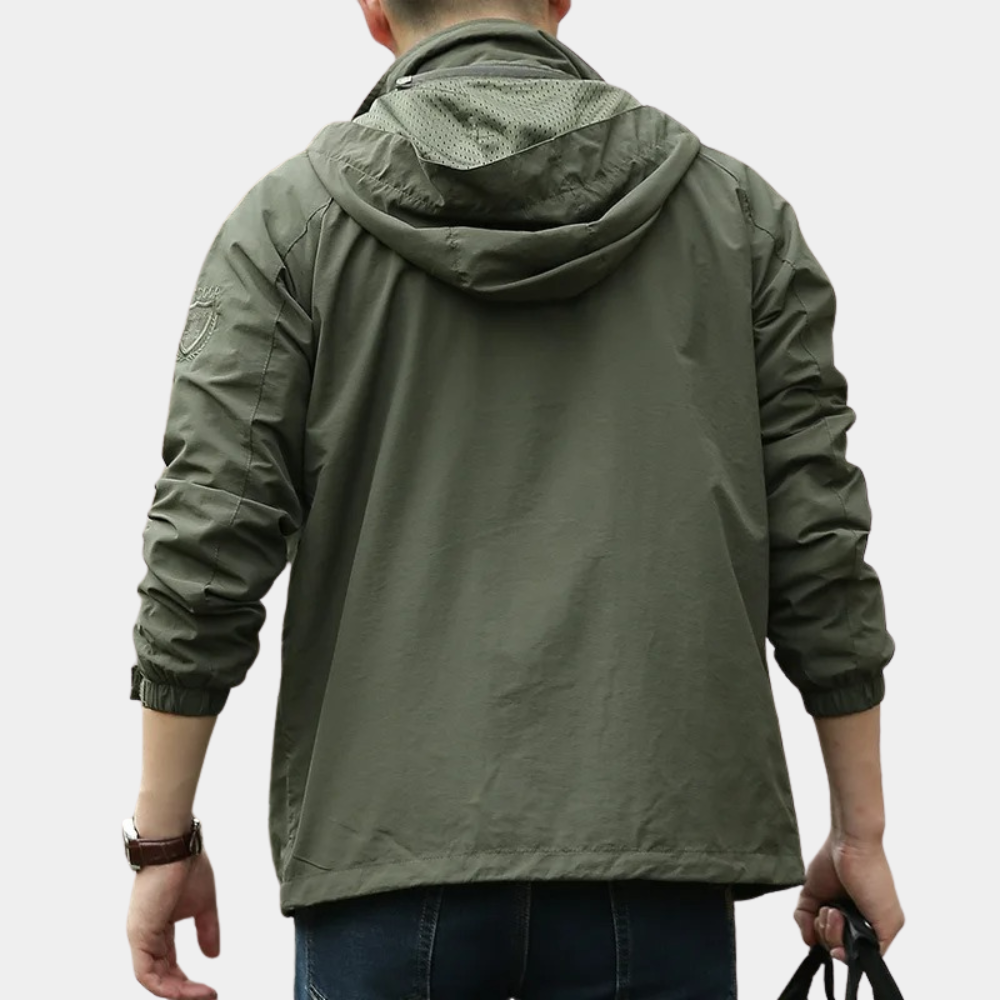 Windbreaker-Jacke – mit Kapuze – Reißverschluss – leichte Jacke – Herrenjacke-Chaps Herrenmode