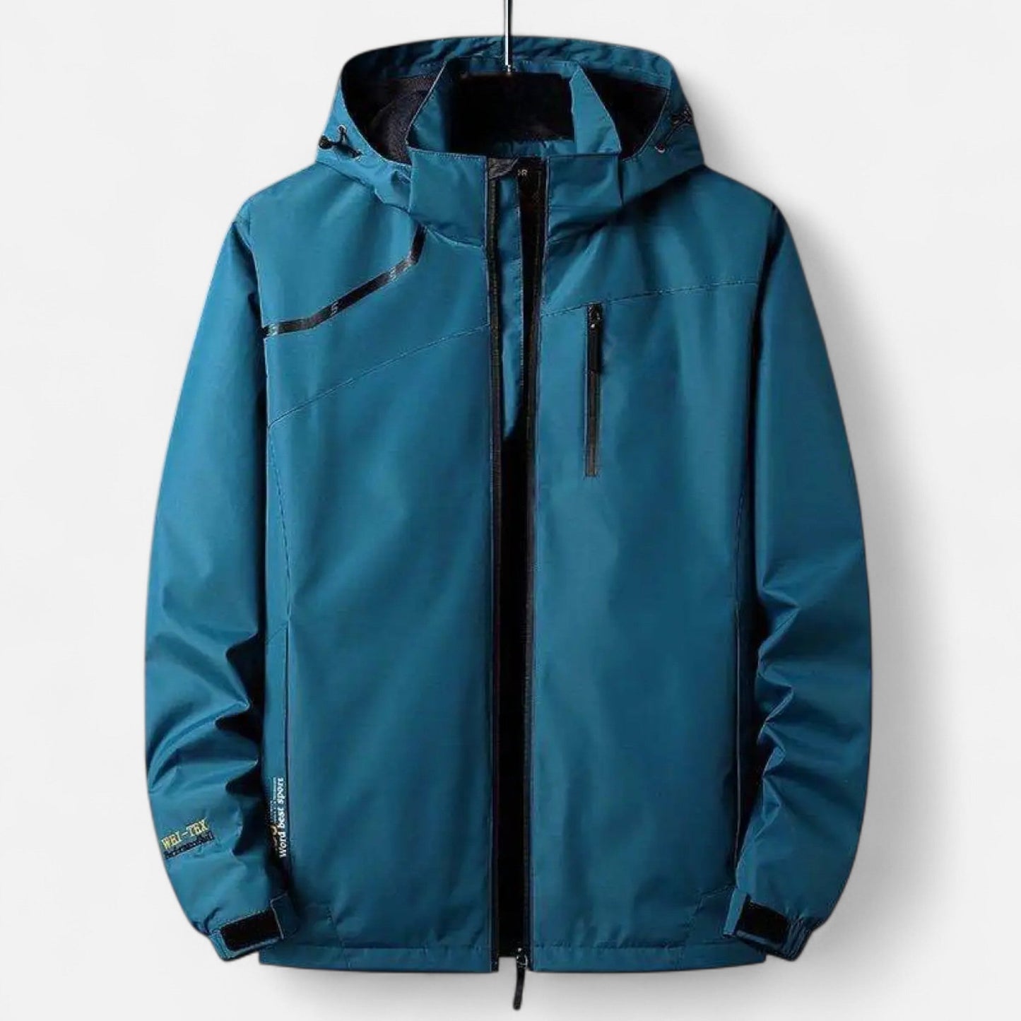 Windjacke | Kapuze | Wasserdicht | Outdoorjacke | Herrenjacke-Blau-M-Chaps Herrenmode