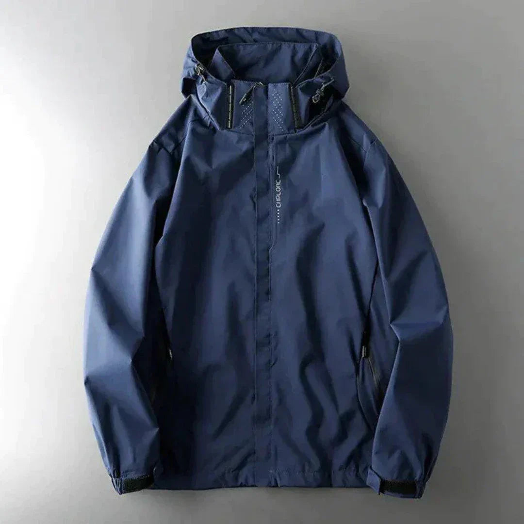 Windjacke | Kapuze | Wasserdicht | Outdoorjacke | Herrenjacke-Marineblau-M-Chaps Herrenmode