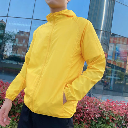 Windjacke | Mit Kapuze | Reißverschluss | Leichte Jacke | Herrenjacke-Gelb-S-Chaps Herrenmode