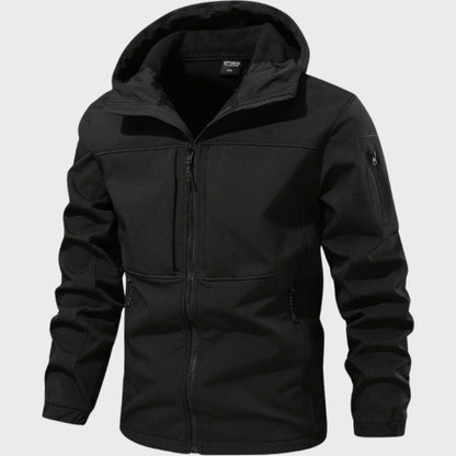 Wasserdichte Herren Softshelljacke mit Kapuze Outdoor - BerlinGlamour