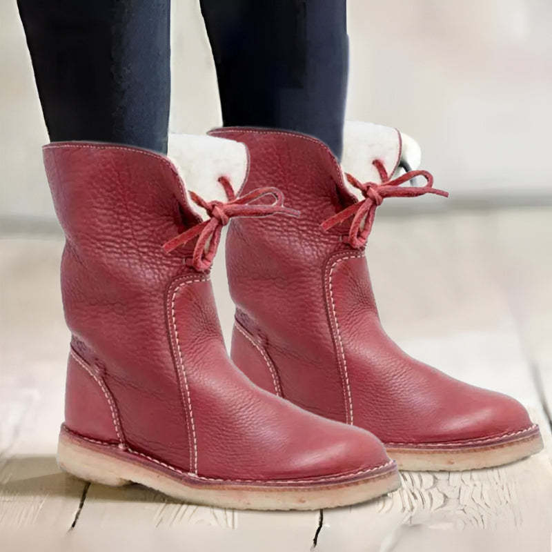 Wasserdichte Schneestiefel Warm Pelz-lined Winterstiefel Damen