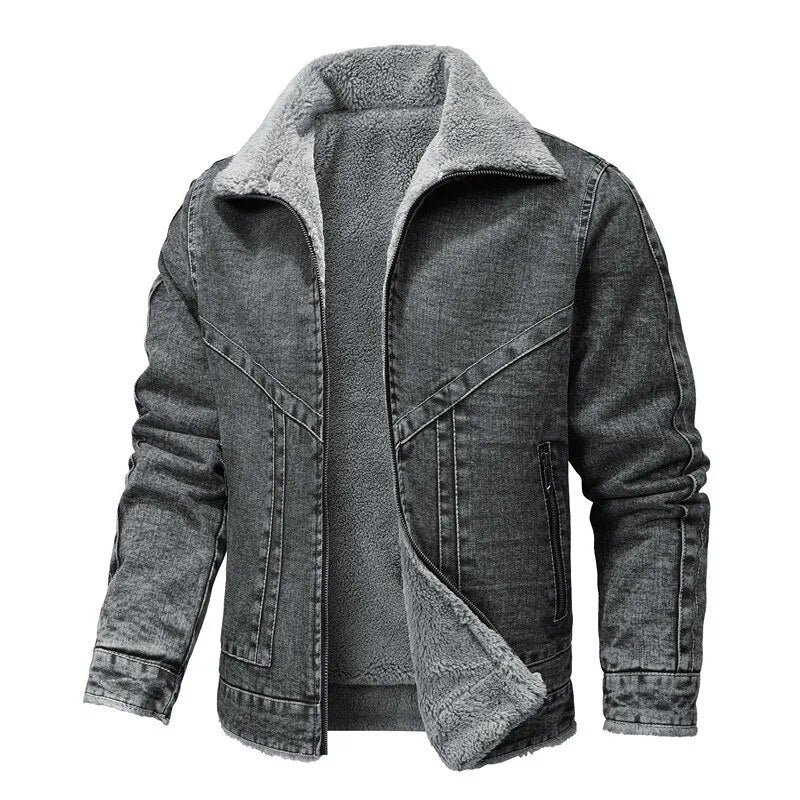 Herren Winterjacke Warm Isoliert Fleece Reißverschluss - BerlinGlamour