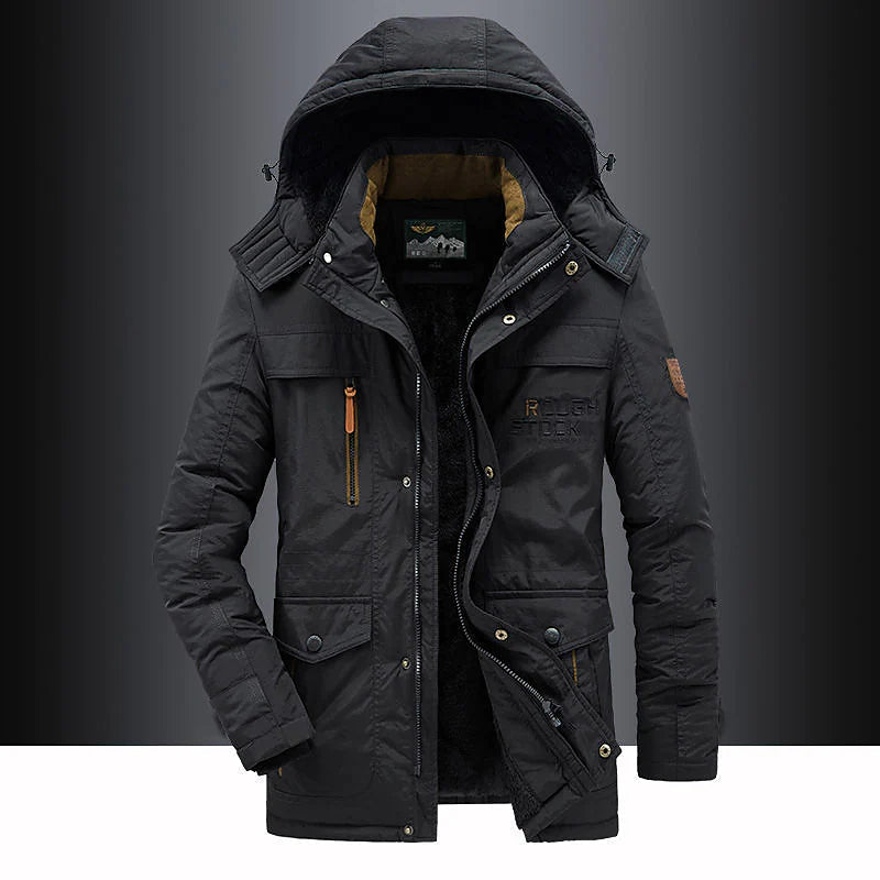 Warme Winterjacke Herren Fleece Parka Mit Kapuze - BerlinGlamour