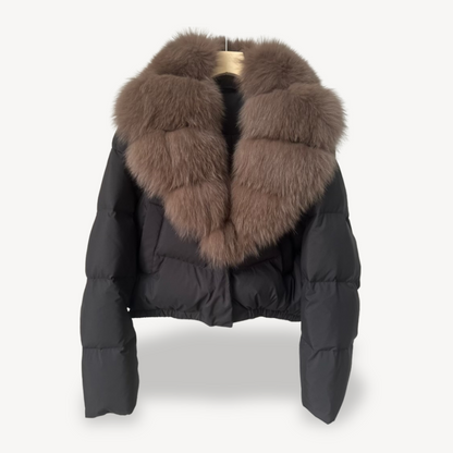 Winter-Pufferjacke mit Kunstpelzkragen für Damen | Loravelle 2
