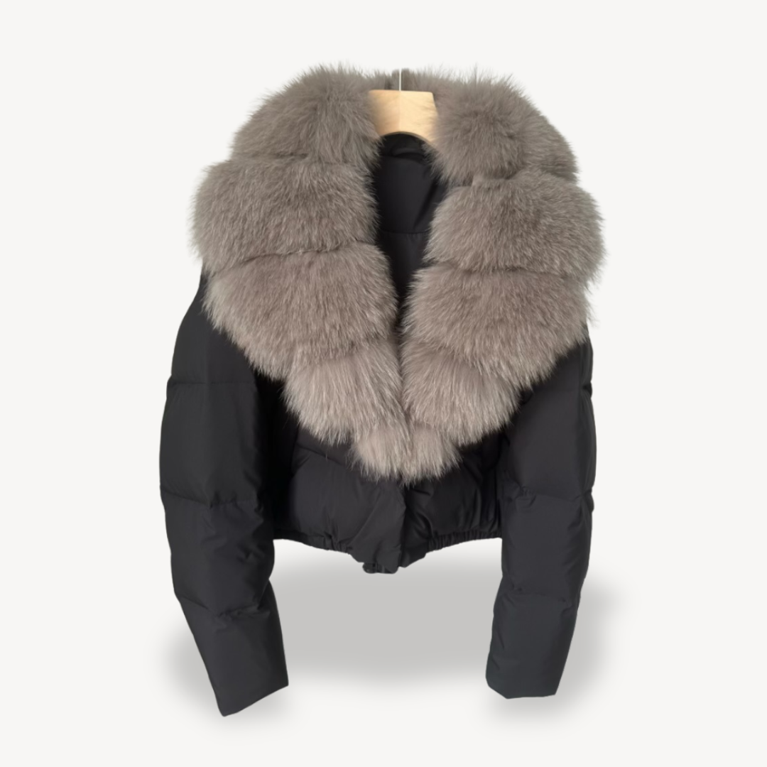Winter-Pufferjacke mit Kunstpelzkragen für Damen | Loravelle 3