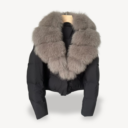 Winter-Pufferjacke mit Kunstpelzkragen für Damen | Loravelle 3