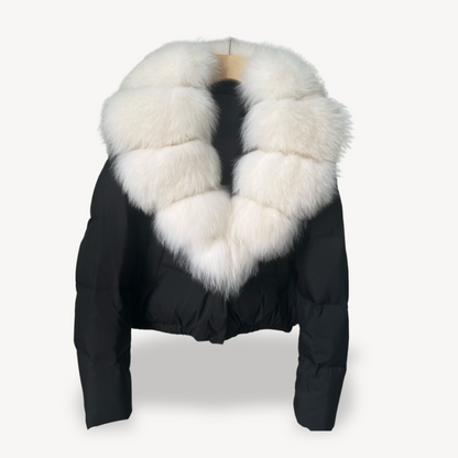 Winter-Pufferjacke mit Kunstpelzkragen für Damen | Loravelle 5