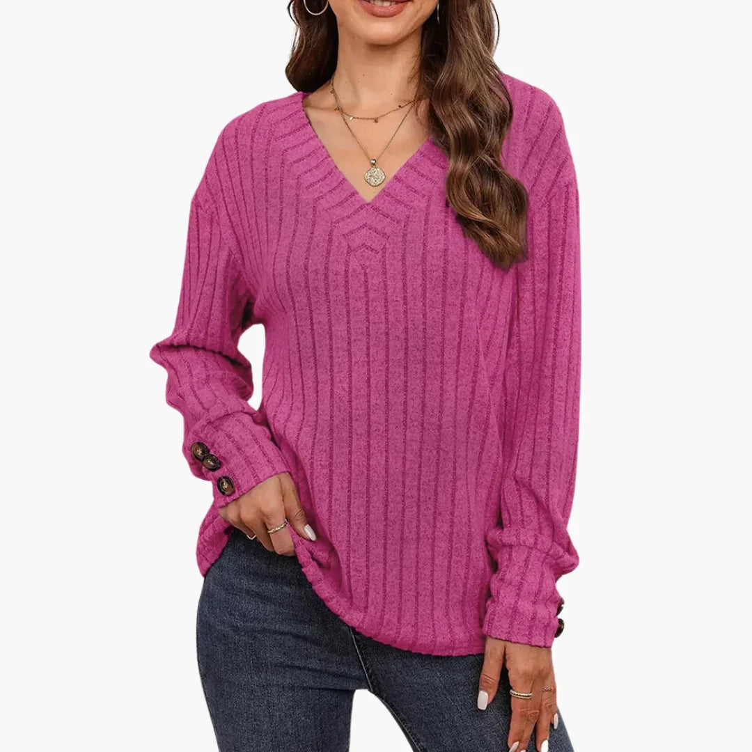 Winter V-Ausschnitt Strickpullover für Damen 0