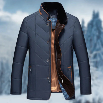 Herren Winterjacke Gefüttert Daunenjacke Reißverschluss - BerlinGlamour