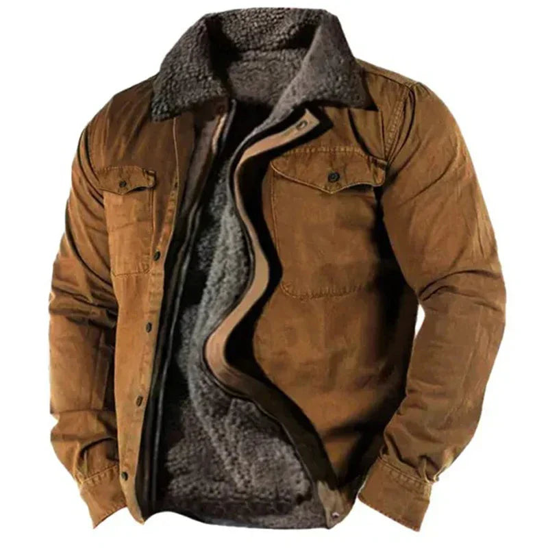 Herren Winterjacke Fleece gefüttert Warm - BerlinGlamour