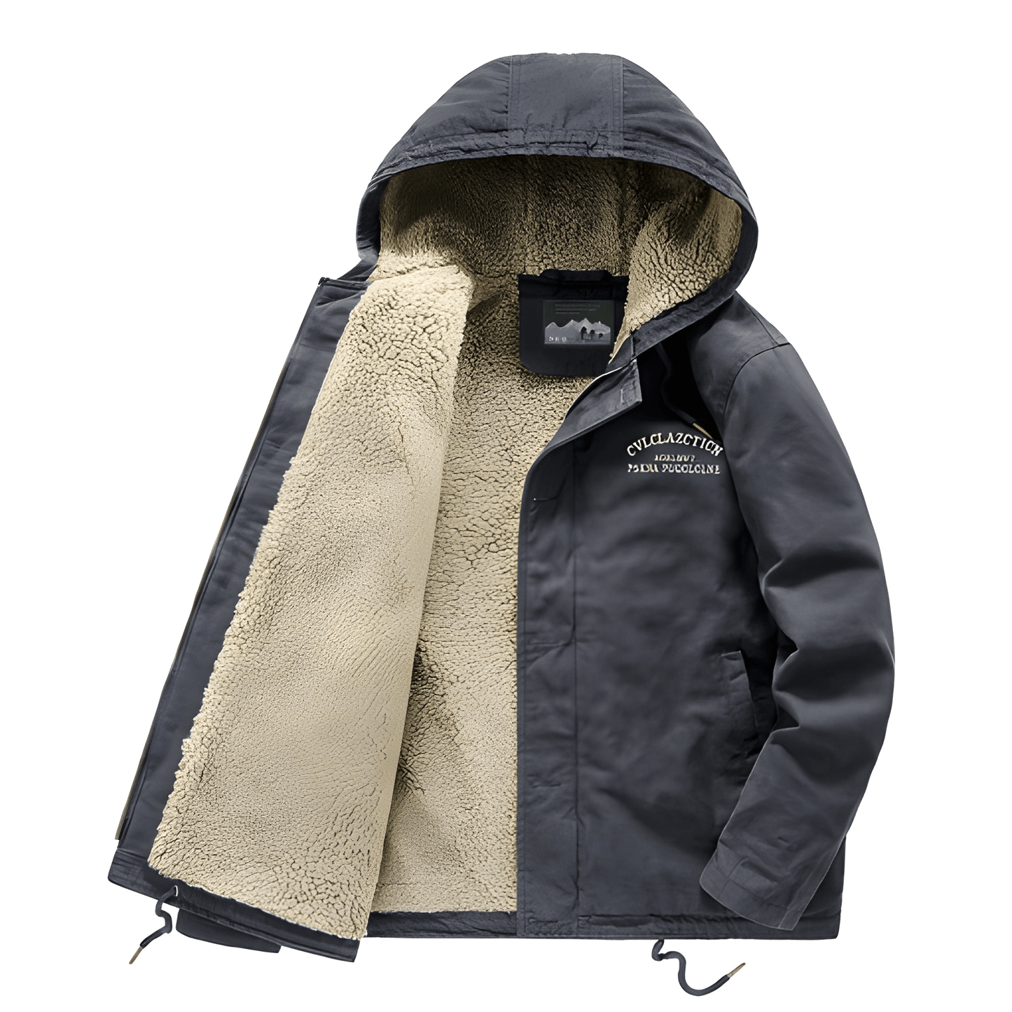 Herren Winterjacke Kapuze Fleece Warm - BerlinGlamour