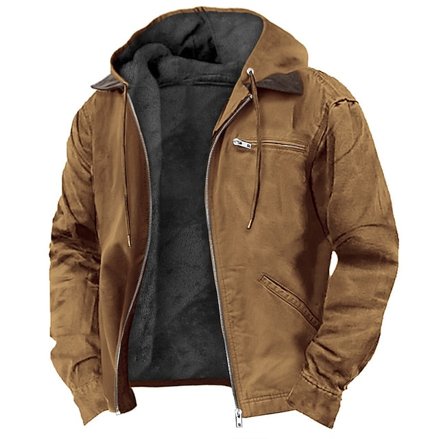 Herren Winterjacke Warm Kapuze Fleece - BerlinGlamour