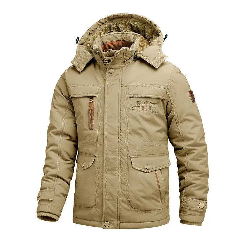 Herren Winterparka mit Fleece und Kapuze - BerlinGlamour