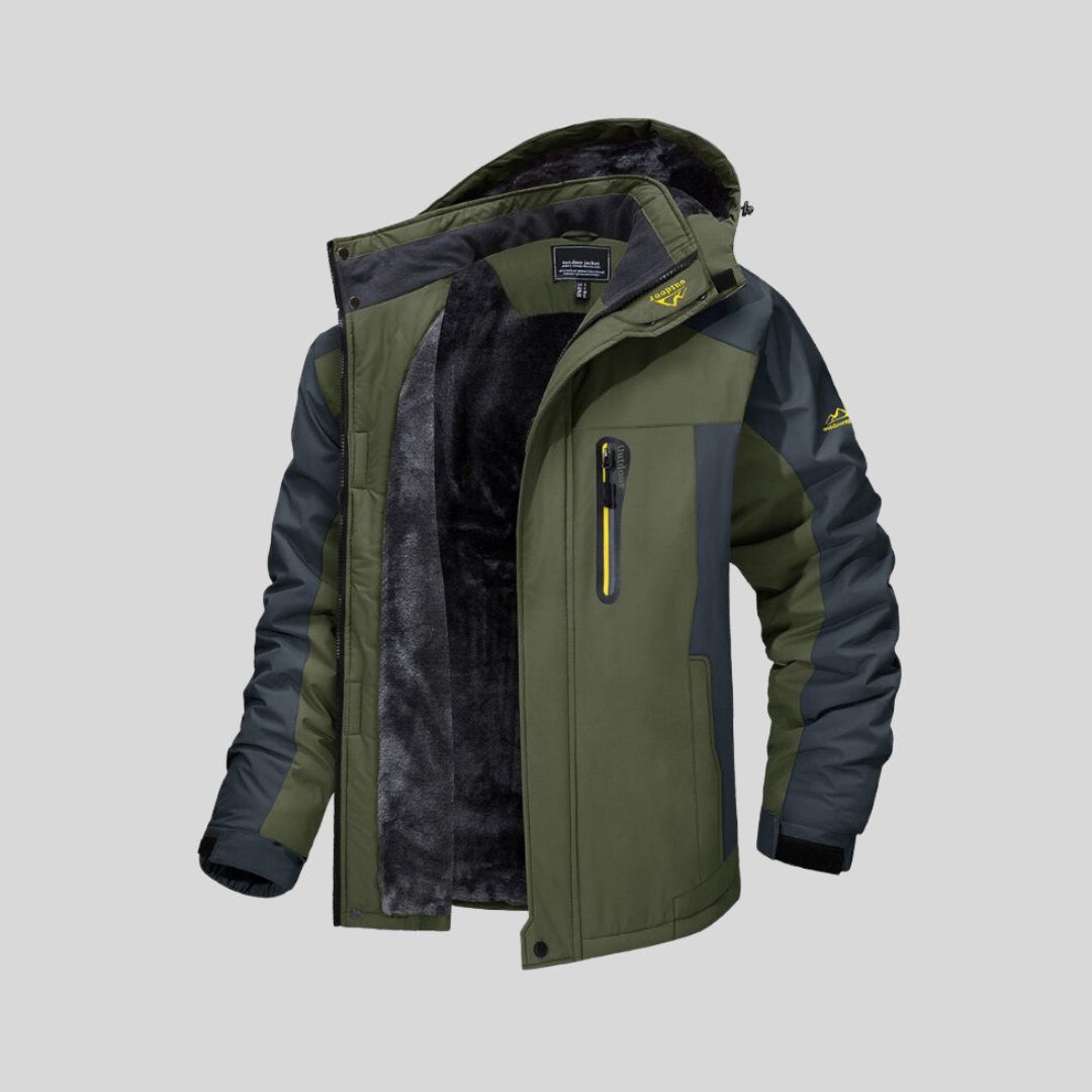 Herren Winterjacke Warm Fleece Kapuze Schneejacke - BerlinGlamour