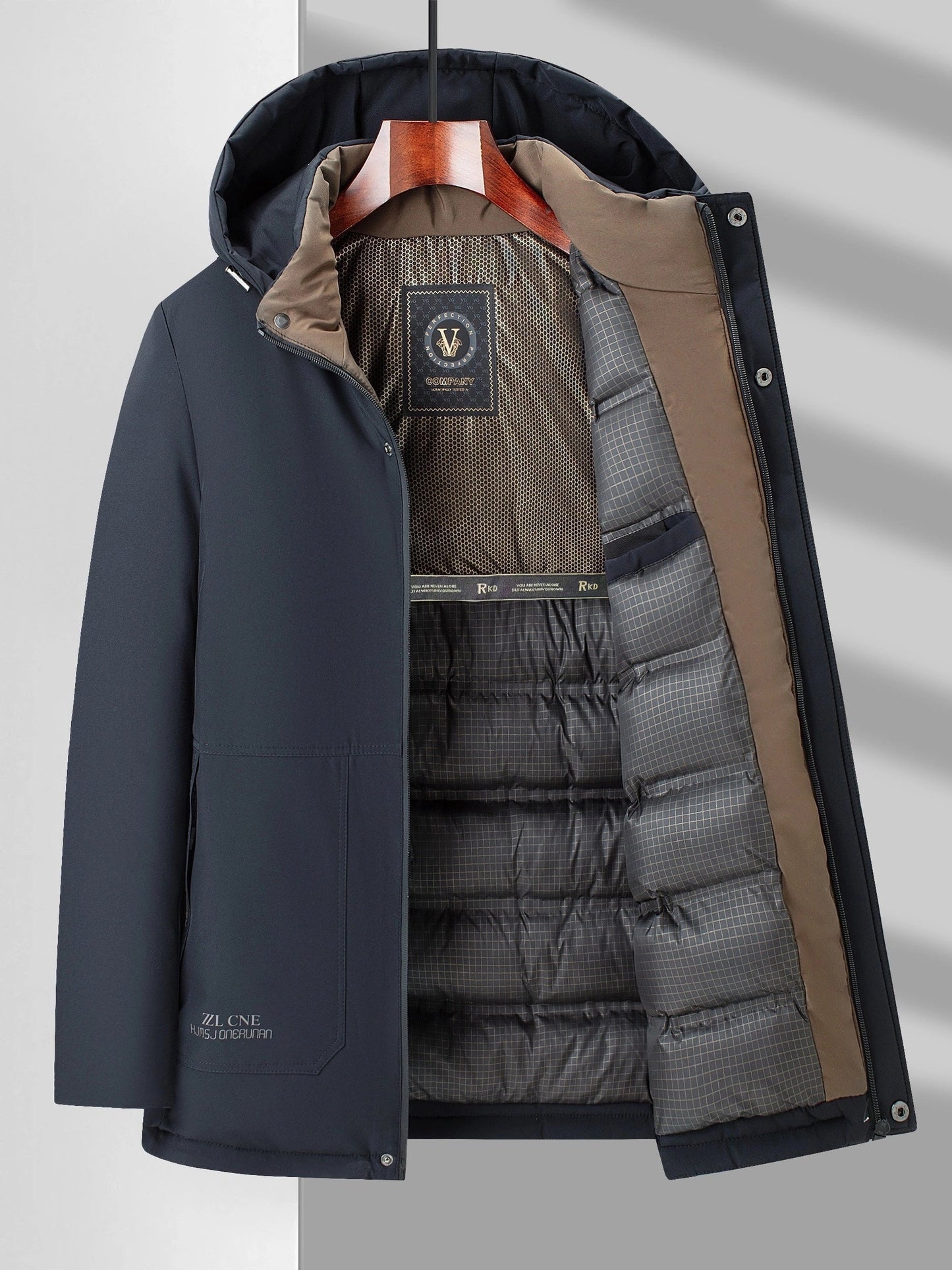 Winterjacke | Warm | Gefüttert | Kapuzenjacke | Herrenmantel-Chaps Herrenmode