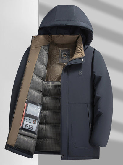 Herren Winterjacke Warm Gefüttert Kapuzenjacke - BerlinGlamour