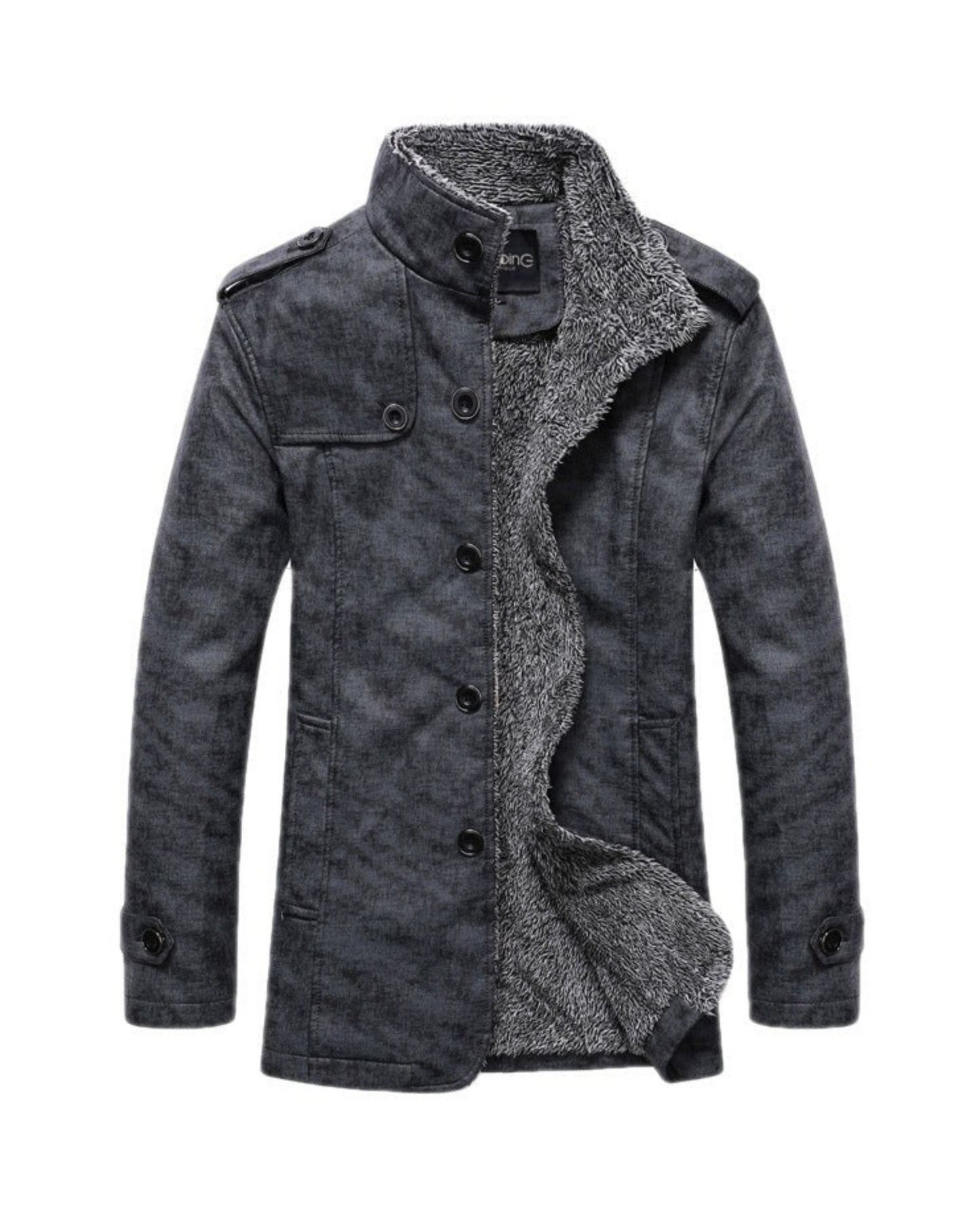 Herren Winterjacke Stehkragen Warm Sherpa Slim Fit - BerlinGlamour