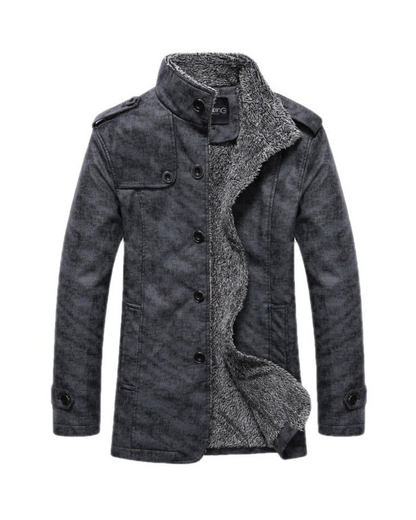 Herren Winterjacke Stehkragen Warm Sherpa Slim Fit - BerlinGlamour