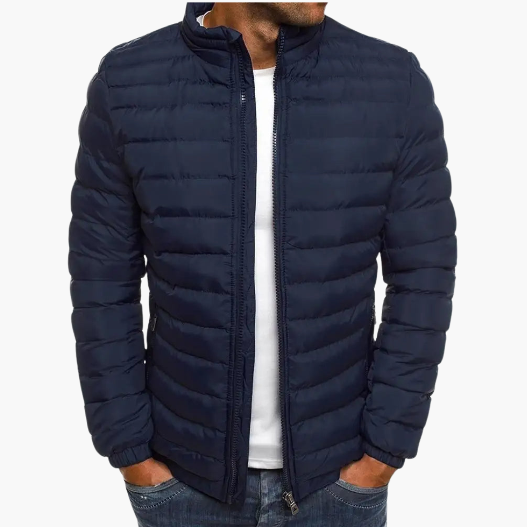 Winterjacke für Herren mit Kapuze und Pufferdesign 1