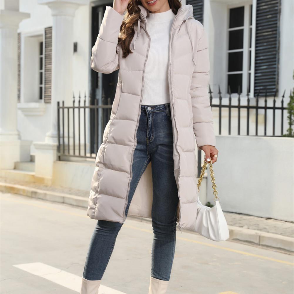Damen Steppmantel Mittellang mit Kapuze Warm - BerlinGlamour