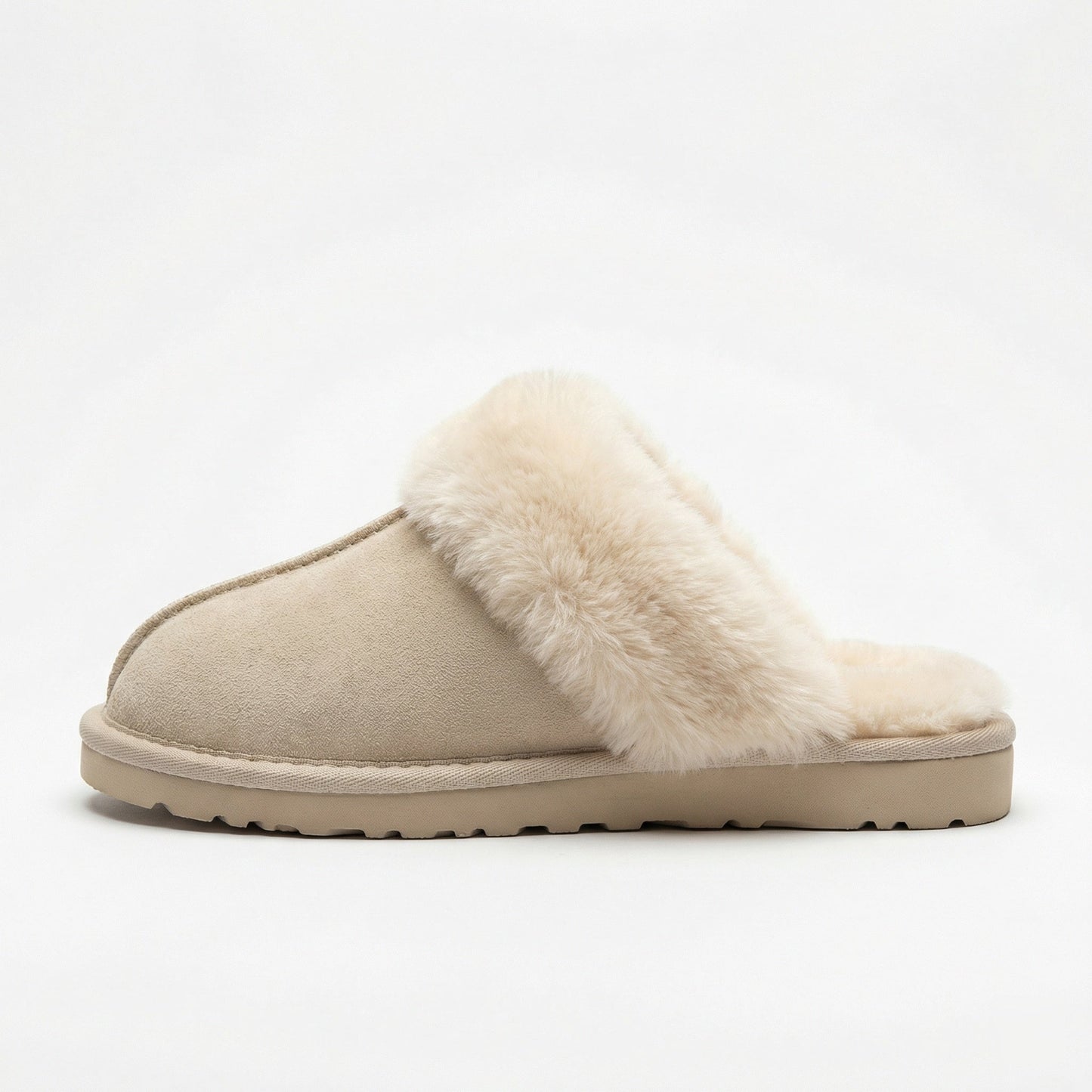 Damen Clogs Retro Wildleder Schuhe Slip-On Heidi Stil
