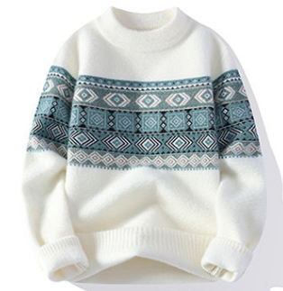 Herren Winterpullover Strick Rundhals Lockere Passform - BerlinGlamour
