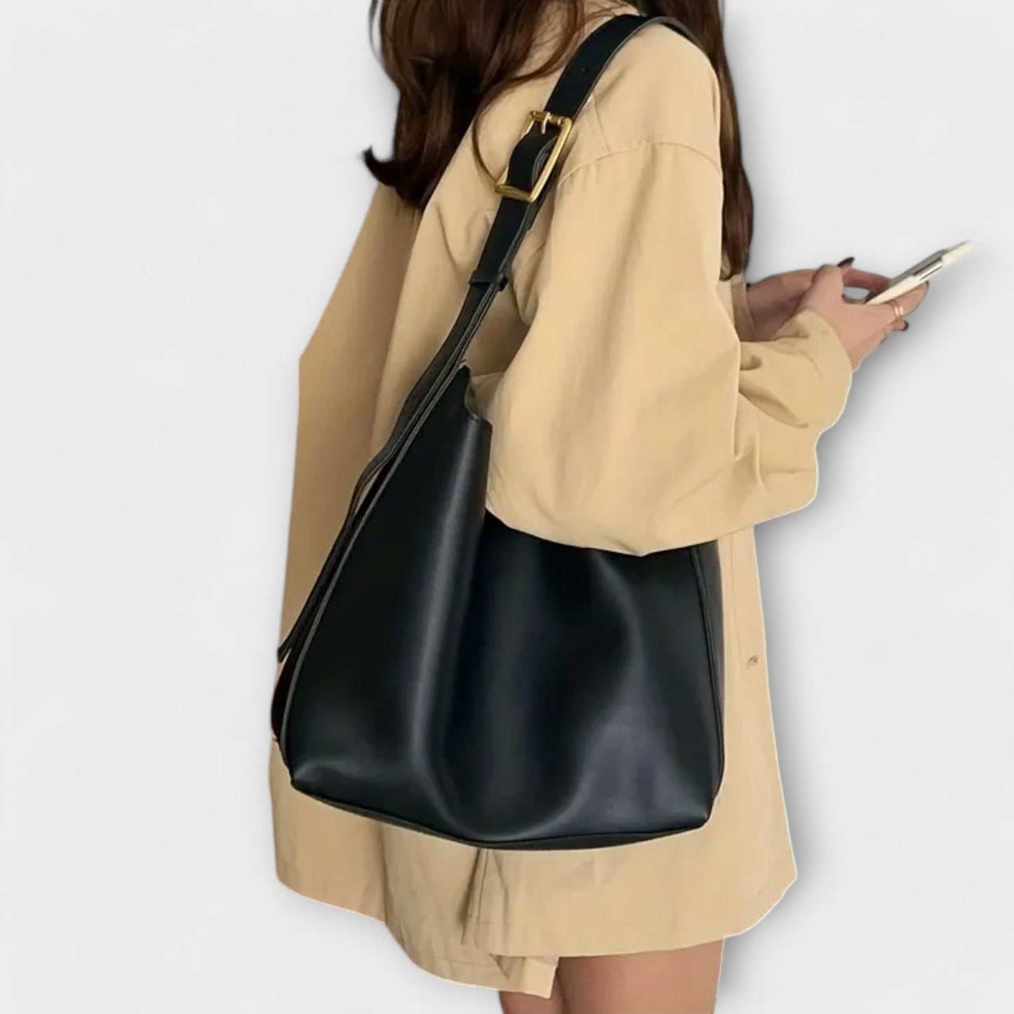 Damen Schultertasche Klassisch Leder Elegante