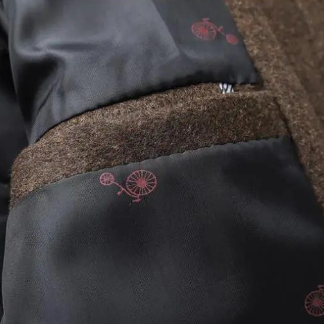 Wolljacke – mit Reißverschluss – Stehkragen – wattierte Innenjacke – Winterjacke-Chaps Herrenmode